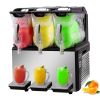VEVOR 110V Slushy Machine 30L Triple Bowl Margarita Frozen Drink Maker 800W Automatic Clean Day and Night Modes for Supermarkets Cafes Restaurants Sna