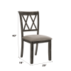 Claudia II Weathered Gray Finish 7 PCs Dining Room Set