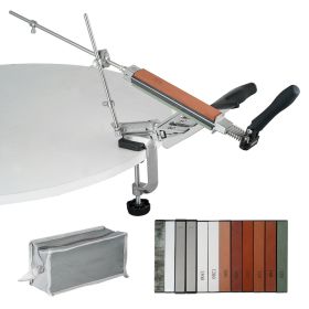 VEVOR Knife Sharpener Kit, 360¬∞ Rotation Flip Fixed Angle Knife Sharpening System with 12 Whetstones 120-10000 Grit