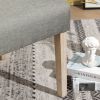Banff 5-piece Dining Set, Cross-Buck Round Table with 4 Tufted Chairs, Gray