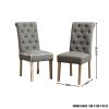 Banff 5-piece Dining Set, Cross-Buck Round Table with 4 Tufted Chairs, Gray