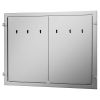 BBQ Double Access Door 31W x 24H Inch, BBQ Door Stainless Steel Wall Construction Vertical, Outdoor Kitchen Door for BBQ Island, Grilling Station