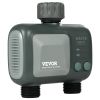 VEVOR WiFi Sprinkler Timer, 2 Outlets, Smart Hose Faucet Water Timer with Brass Inlet, APP Control via 2.4Ghz WiFi or Bluetooth