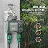VEVOR WiFi Sprinkler Timer, 2 Outlets, Smart Hose Faucet Water Timer with Brass Inlet, APP Control via 2.4Ghz WiFi or Bluetooth