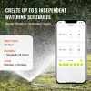 VEVOR WiFi Sprinkler Timer, 2 Outlets, Smart Hose Faucet Water Timer with Brass Inlet, APP Control via 2.4Ghz WiFi or Bluetooth