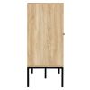 Rattan Cabinet Storage with 4 Magnetic Doors & Adjustable Shelves Natural