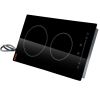 VEVOR Built in Electric Stove Top, 20 x 11.6 inch 2 Burners, 110V Glass Radiant Cooktop with Sensor Touch Control, Timer & Child Lock Included