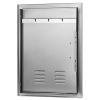 VEVOR BBQ Access Door 17 x 24 Inch Vertical Island Door with Vents Stainless Steel Single Access Door Flush Mount Outdoor Kitchen