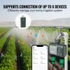 VEVOR WiFi Sprinkler Timer, 2 Outlets, Smart Hose Faucet Water Timer with Brass Inlet, APP Control via 2.4Ghz WiFi or Bluetooth