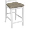 TREXM 5-Piece Multi-Functional Rubber Wood Counter Height Dining Set with Padded Chairs and Integrated 9 Bar Wine Compartment