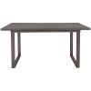 TREXM 6-Pieces Family Furniture, Solid Wood Dining Room Set with Rectangular Table & 4 Chairs with Bench(Gray)