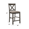 Martha II Weathered Gray Finish 7 PCs Counter Height Dining Room Set