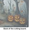 NEW The Weeping Woman Spooky Halloween Glass Cutting Board Decorative Tempered Glass Kitchen Cutting and Serving Board Large Size Chopping Board