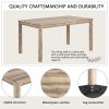 6-Piece Dining Table Set, Wooden Dining Table Set for 6, Kitchen Dining Table Set with 4 Upholstered Chairs and a Bench for Kitchen