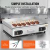 VEVOR Commercial Electric Griddle, 2800W Countertop Half-Flat Top Grill, 122¬∞F-572¬∞F Adjustable Temp