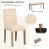 6-Piece Dining Table Set, Wooden Dining Table Set for 6, Kitchen Dining Table Set with 4 Upholstered Chairs and a Bench for Kitchen