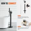 VEVOR Freestanding Bathtub Faucet, Floor Mount, Freestanding Tub Filler, Shower Mixer Taps, Two Water Modes, 360¬∞ Swivel Spout