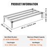 Newly Upgraded!VEVOR Aluminum Dunnage Rack Stationary Dunnage Rack 48' x 20' x 8' Storage Rack